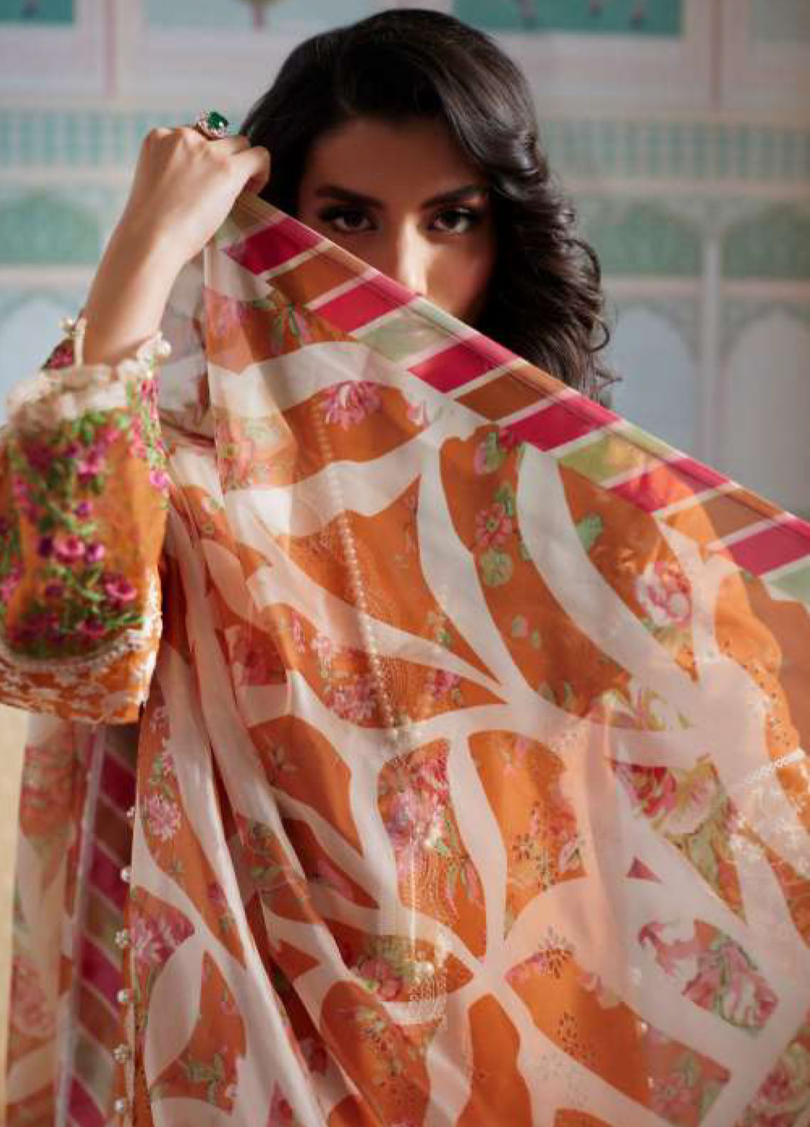 Elaf Premium Eid Edit Embroidered Lawn 3 Piece Unstitched Suit EF24PEE D-09 ELNAZ Elaf Premium Eid Edit Embroidered Lawn 3 Piece Unstitched Suit EF24PEE D-09 ELNAZ