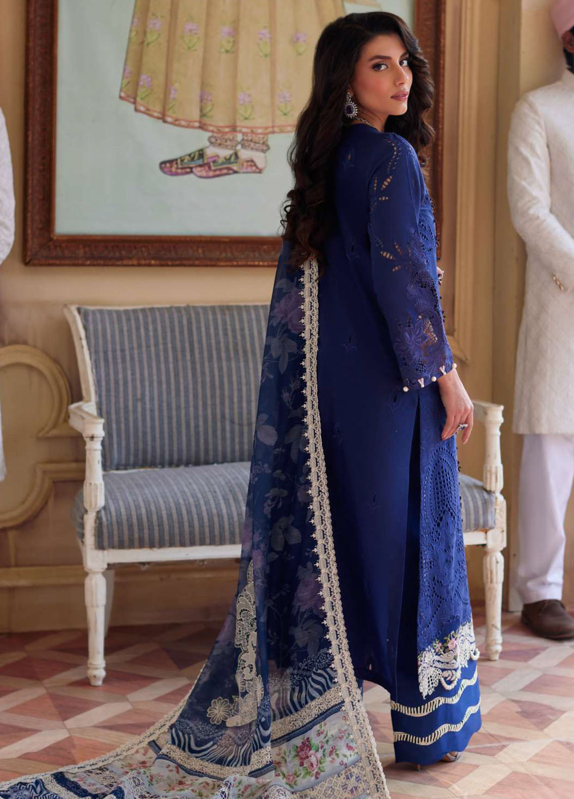 Elaf Premium Eid Edit Embroidered Lawn 3 Piece Unstitched Suit EF24PEE D-10 YALINA Elaf Premium Eid Edit Embroidered Lawn 3 Piece Unstitched Suit EF24PEE D-10 YALINA