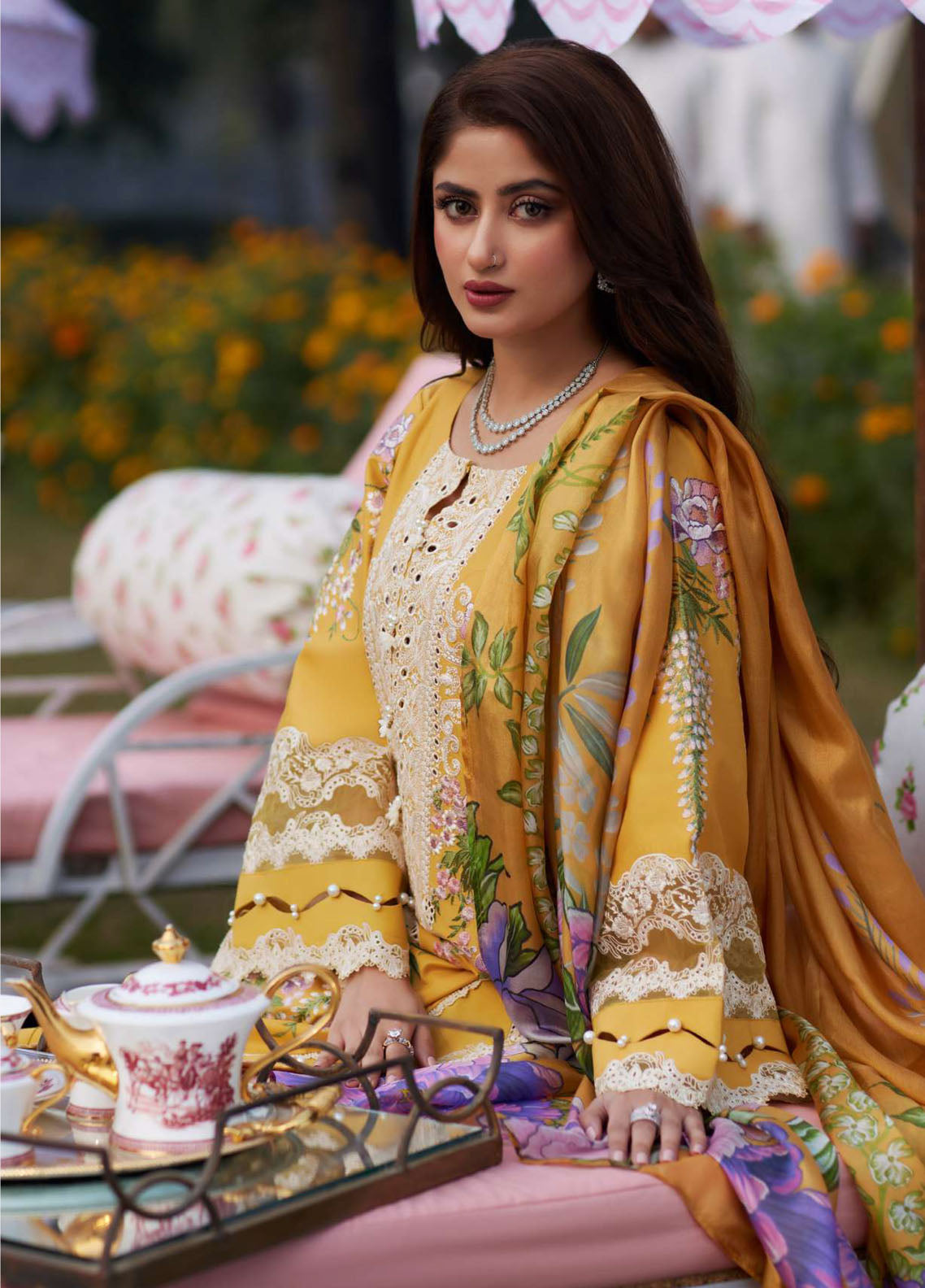 Elaf Premium Eid Edit Embroidered Lawn 3 Piece Unstitched Suit EF24PEE D-12A SONA Elaf Premium Eid Edit Embroidered Lawn 3 Piece Unstitched Suit EF24PEE D-12A SONA