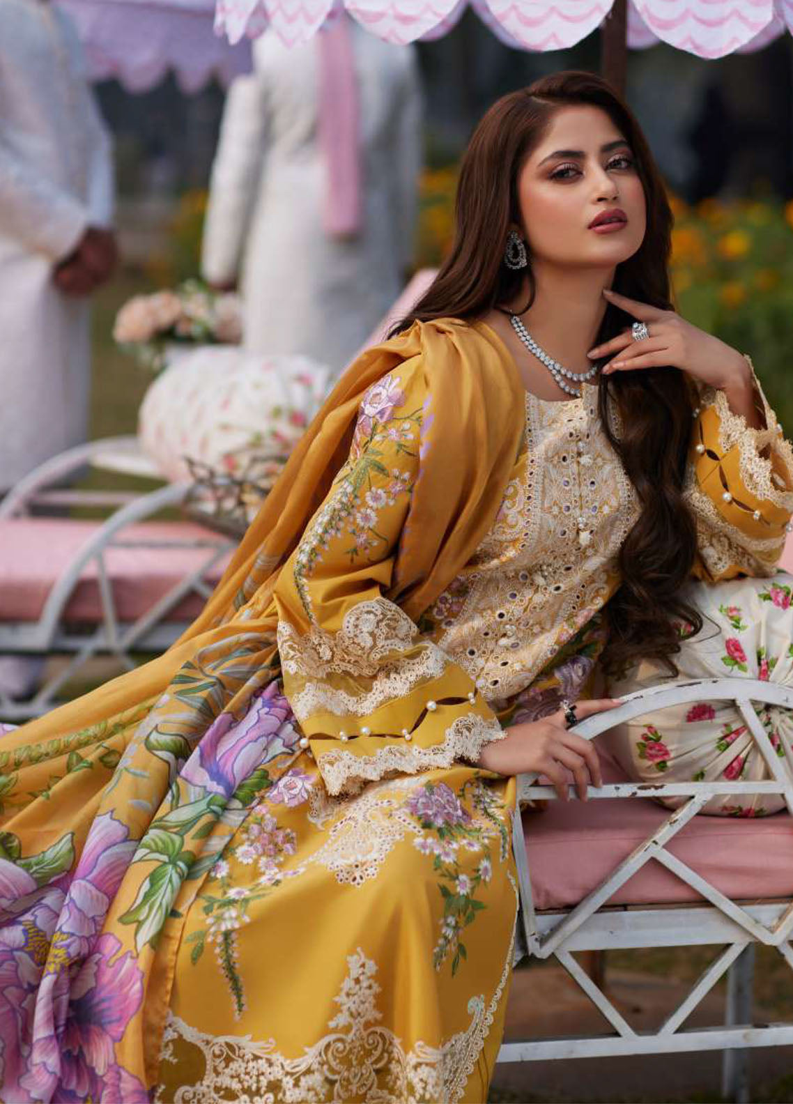 Elaf Premium Eid Edit Embroidered Lawn 3 Piece Unstitched Suit EF24PEE D-12A SONA Elaf Premium Eid Edit Embroidered Lawn 3 Piece Unstitched Suit EF24PEE D-12A SONA