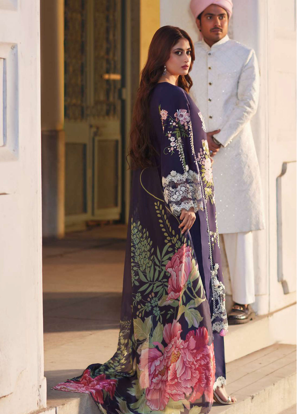 Elaf Premium Eid Edit Embroidered Lawn 3 Piece Unstitched Suit EF24PEE D-12B YAZMIN Elaf Premium Eid Edit Embroidered Lawn 3 Piece Unstitched Suit EF24PEE D-12B YAZMIN