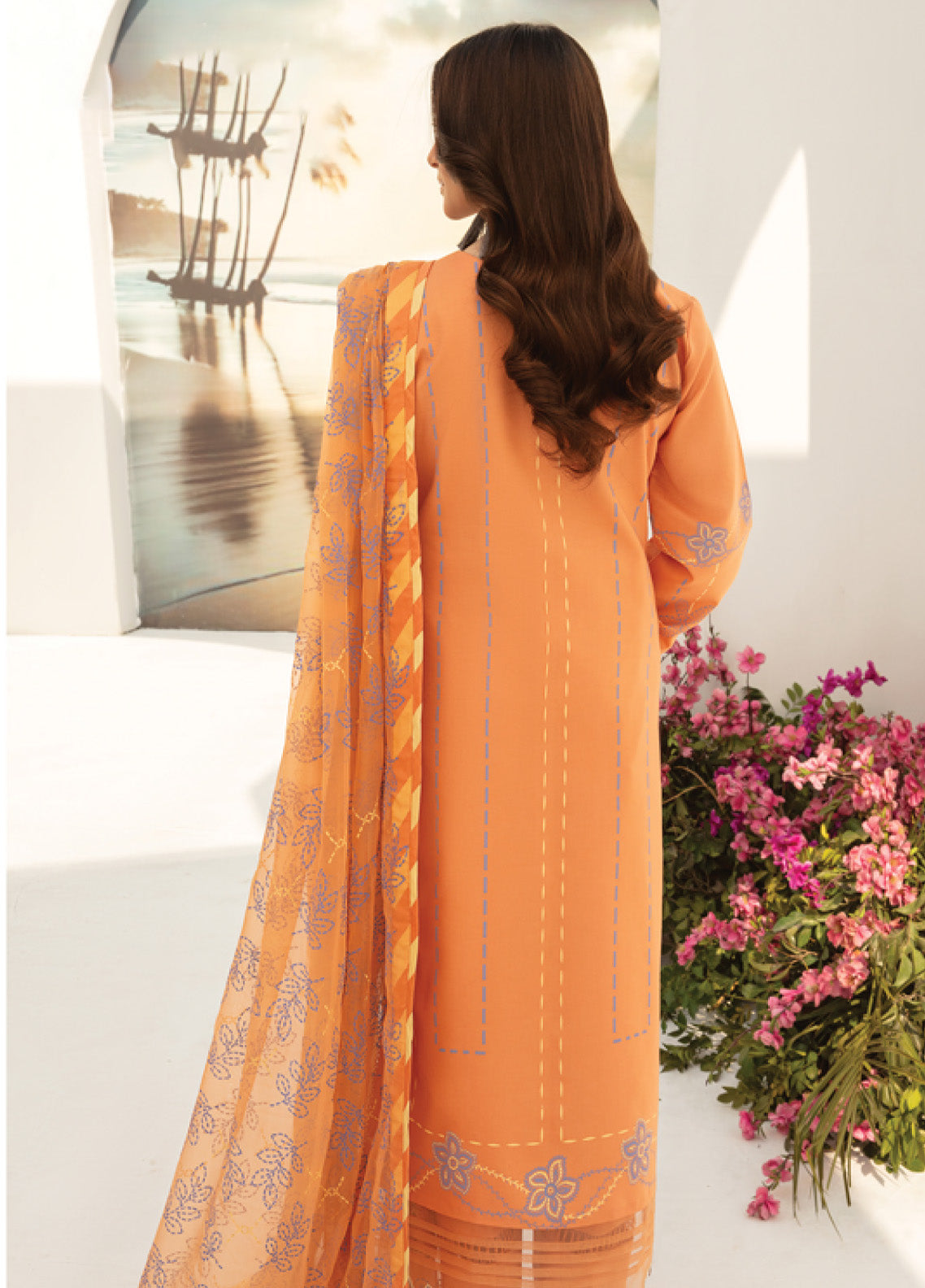 Florance By Rang Rasiya Embroidered Premium Lawn 3 Piece Unstitched Suit RR24FEL D10 CINNAMON Florance By Rang Rasiya Embroidered Premium Lawn 3 Piece Unstitched Suit RR24FEL D10 CINNAMON