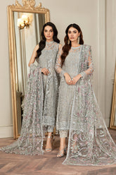 Mehroze By Zarif Embroidered Net Unstitched 3 Piece Suit - ZMF 01 GRACE