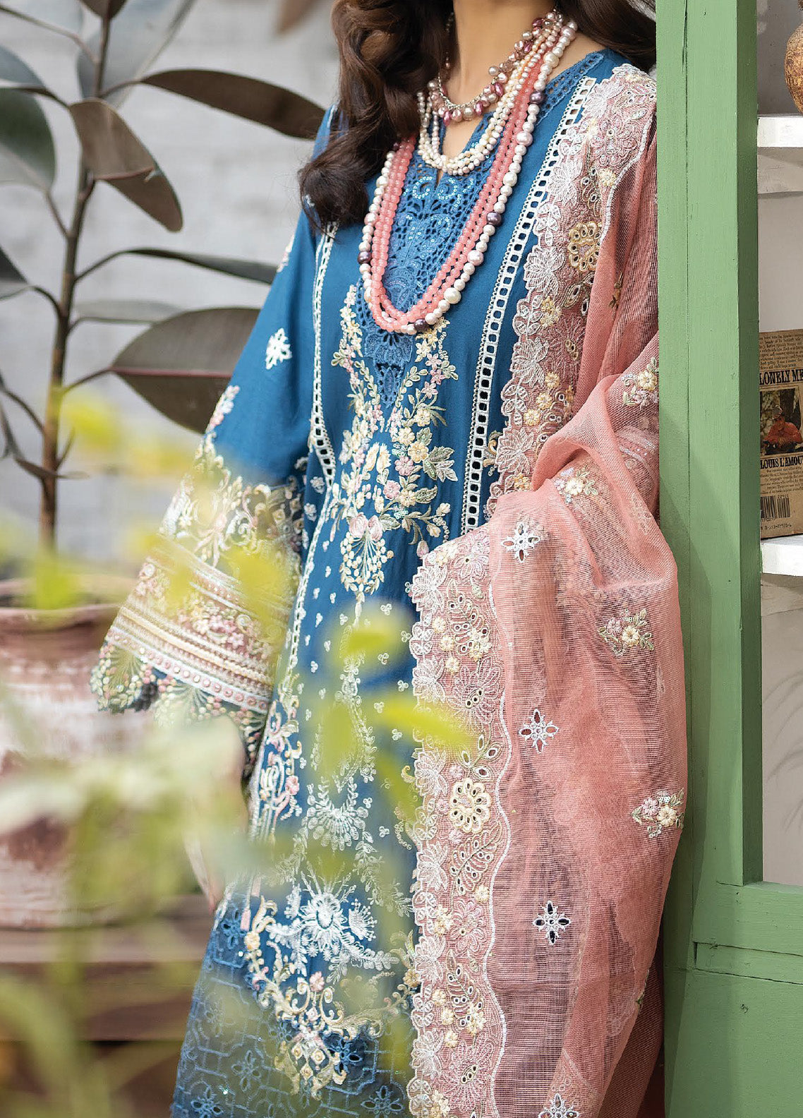 Gulposh By Serene Luxury Embroidered Lawn 3 Piece Unstitched Suit S24GLL-42-HANA Gulposh By Serene Luxury Embroidered Lawn 3 Piece Unstitched Suit S24GLL-42-HANA