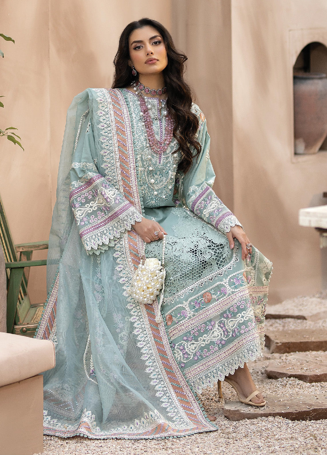 Gulposh By Serene Luxury Embroidered Lawn 3 Piece Unstitched Suit S24GLL-49-MIRHA Gulposh By Serene Luxury Embroidered Lawn 3 Piece Unstitched Suit S24GLL-49-MIRHA