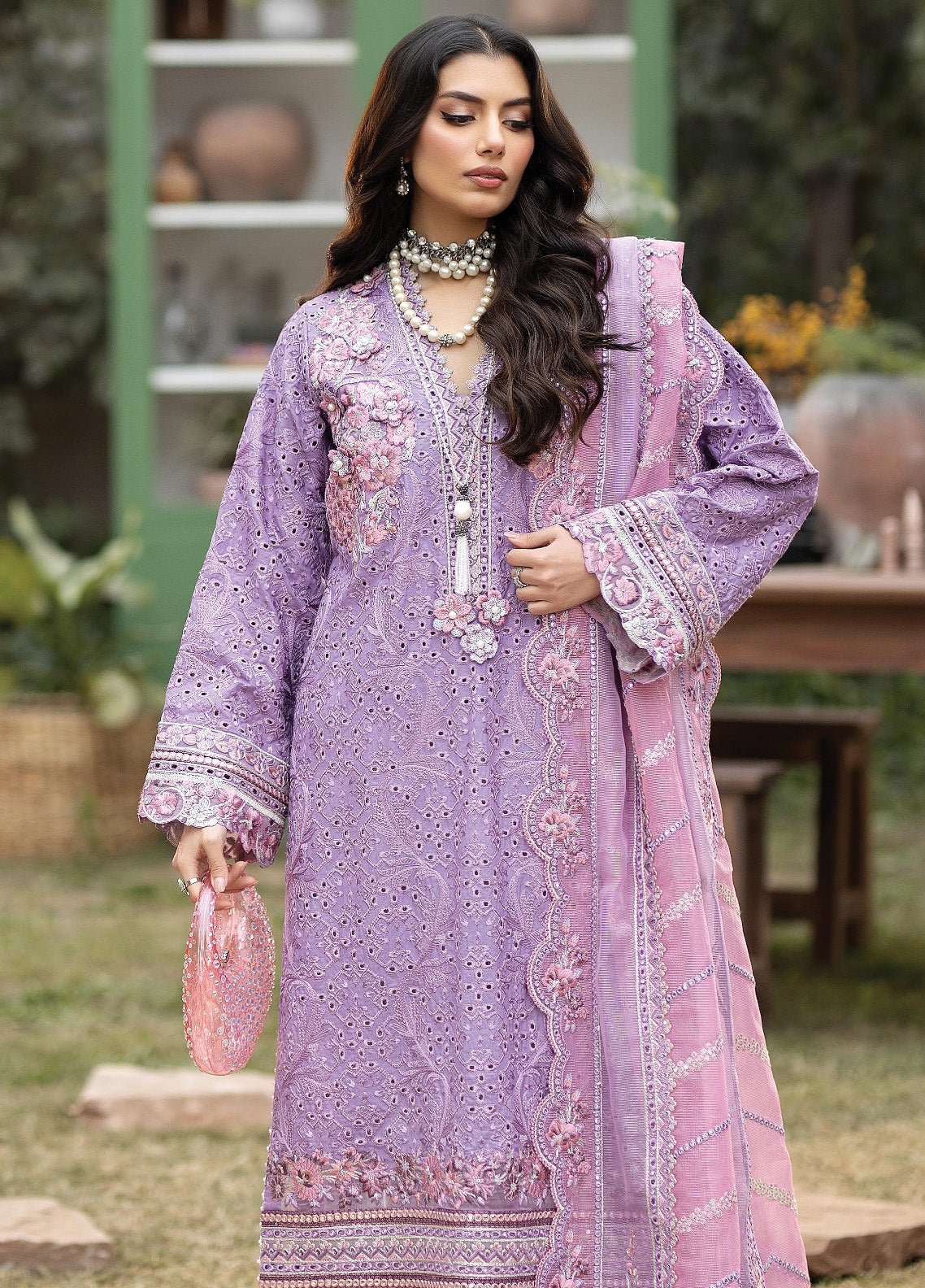 Gulposh By Serene Luxury Embroidered Lawn 3 Piece Unstitched Suit S24GLL-50-GUL Gulposh By Serene Luxury Embroidered Lawn 3 Piece Unstitched Suit S24GLL-50-GUL