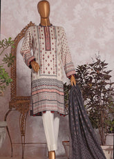 HZ Unstitched 3 Piece D#108