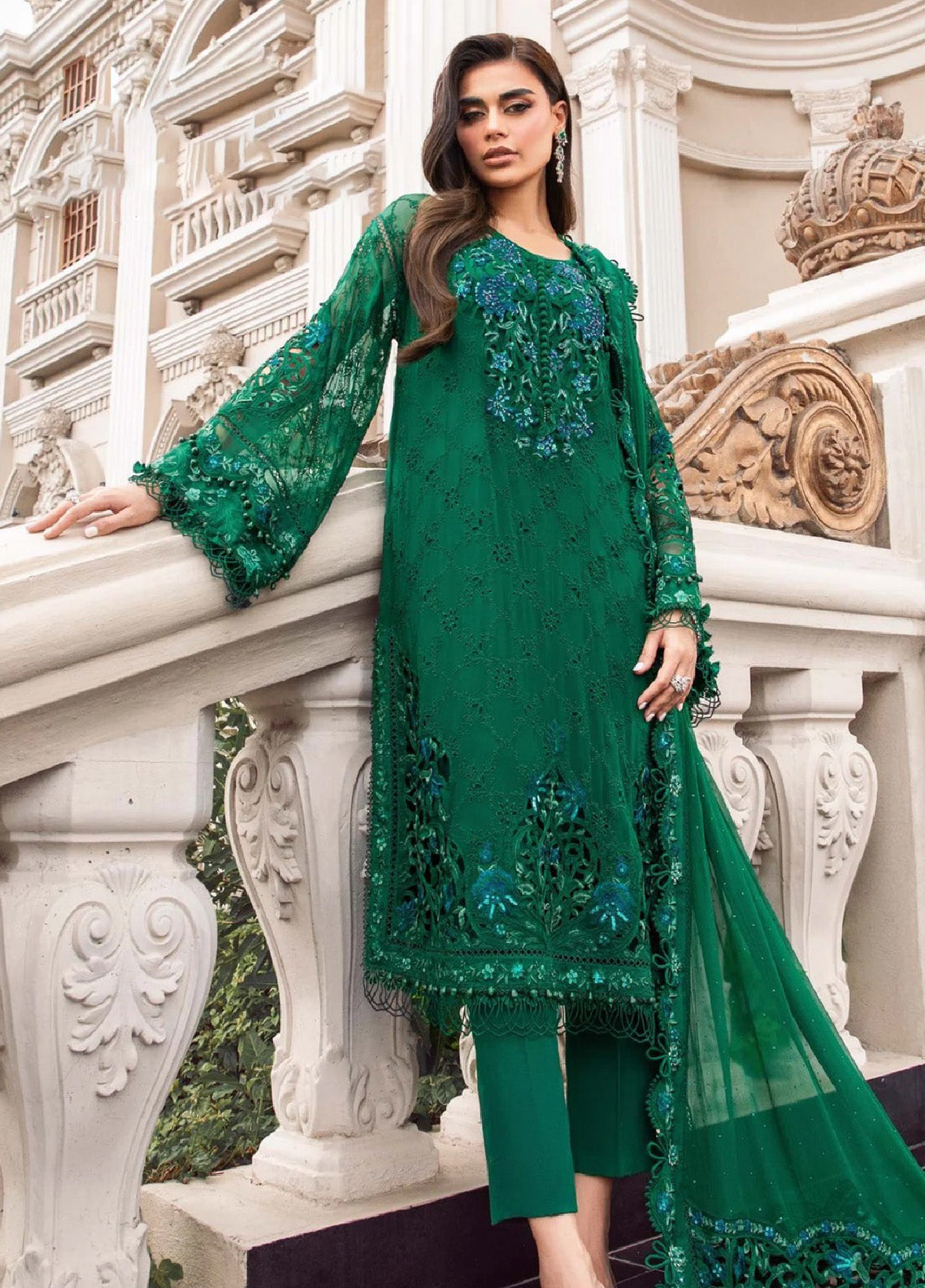 Inspiration Maria B By Schick Formal Chiffon 3 Piece Unstitched Suit S24MBIC-01 Inspiration Maria B By Schick Formal Chiffon 3 Piece Unstitched Suit S24MBIC-01