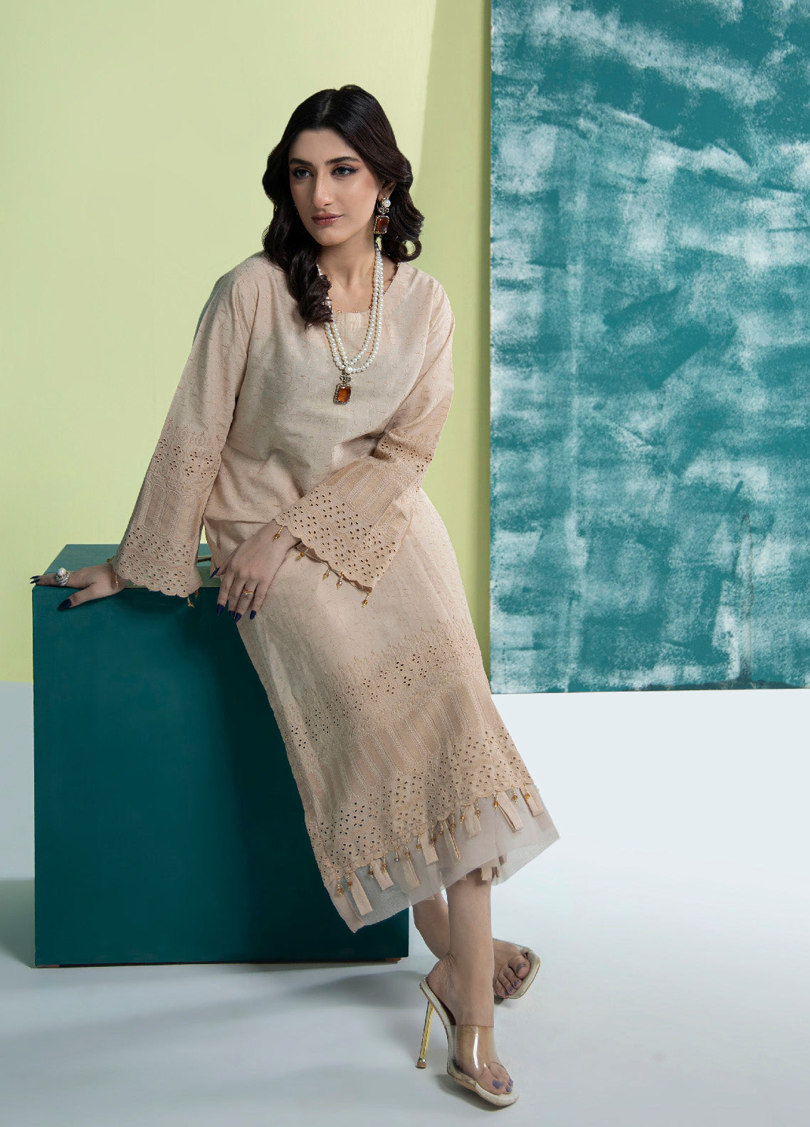 Jaza By Schick Schiffli Embroidered Cotton Shirt & Trouser Unstitched Suit S24SSEC-01 Jaza By Schick Schiffli Embroidered Cotton Shirt & Trouser Unstitched Suit S24SSEC-01