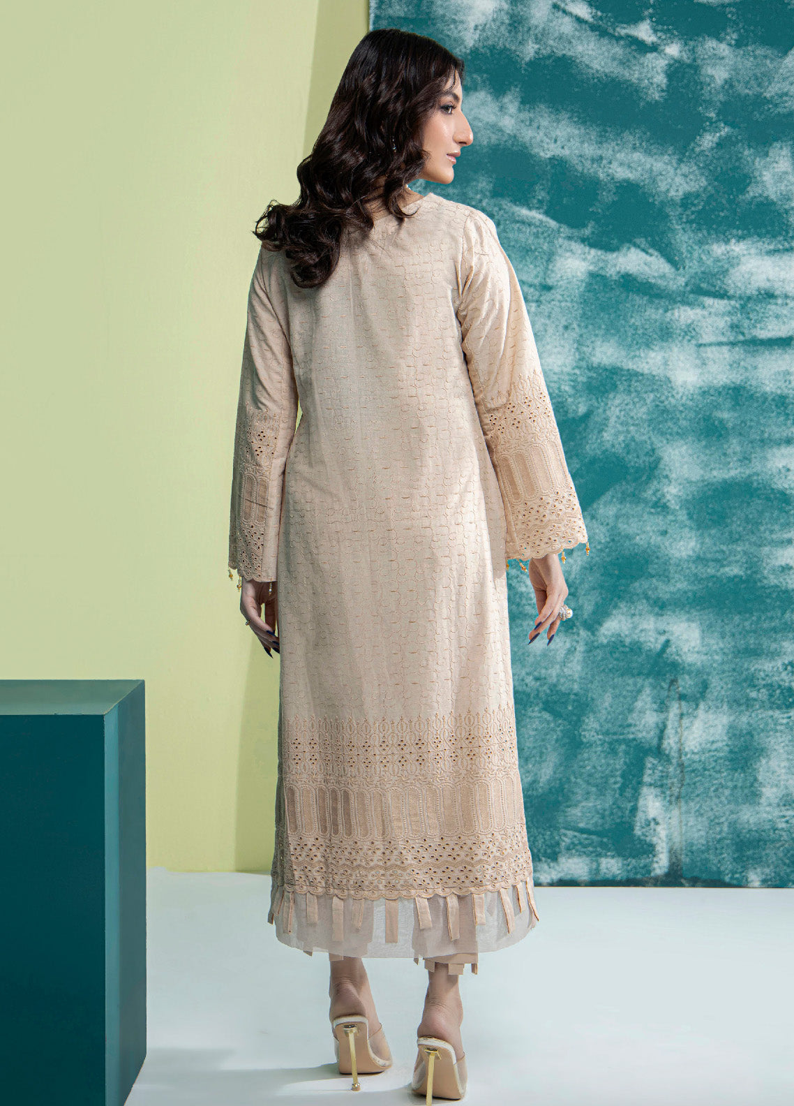 Jaza By Schick Schiffli Embroidered Cotton Shirt & Trouser Unstitched Suit S24SSEC-01 Jaza By Schick Schiffli Embroidered Cotton Shirt & Trouser Unstitched Suit S24SSEC-01