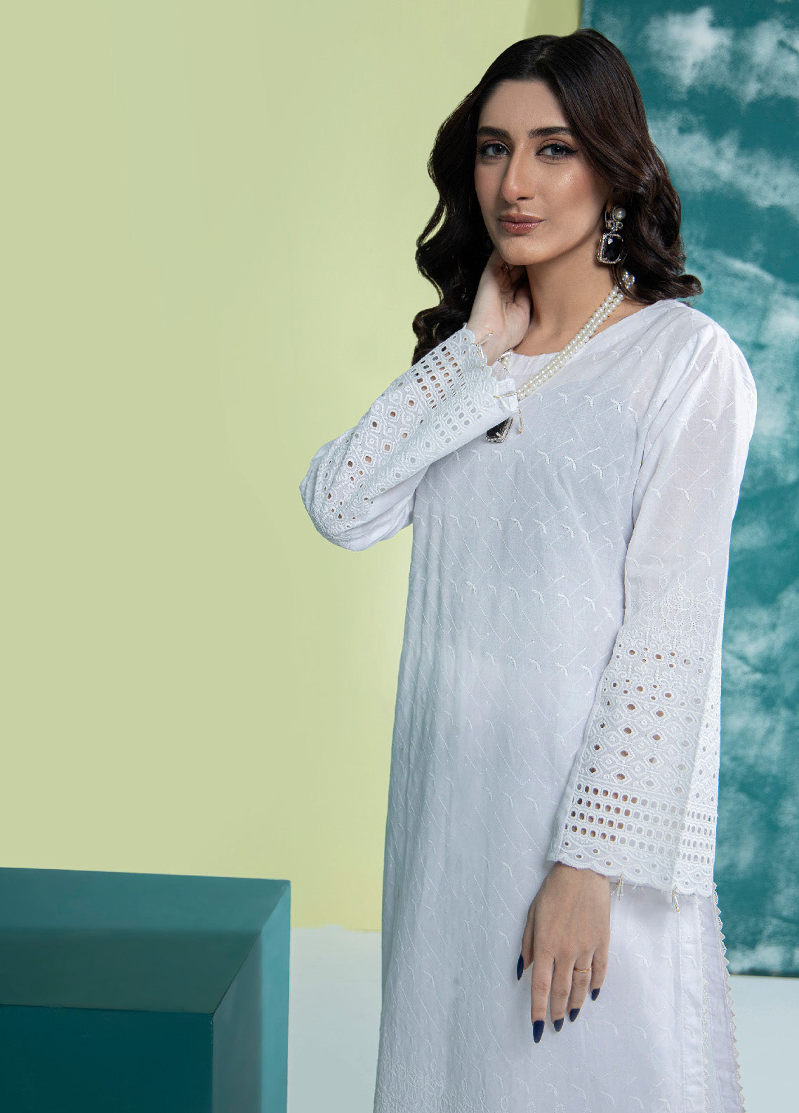 Jaza By Schick Schiffli Embroidered Cotton Shirt & Trouser Unstitched Suit S24SSEC-02 Jaza By Schick Schiffli Embroidered Cotton Shirt & Trouser Unstitched Suit S24SSEC-02