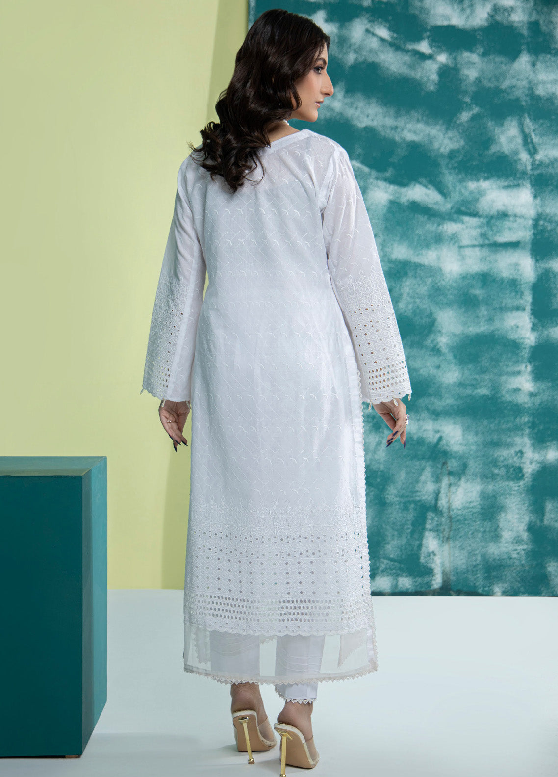 Jaza By Schick Schiffli Embroidered Cotton Shirt & Trouser Unstitched Suit S24SSEC-02 Jaza By Schick Schiffli Embroidered Cotton Shirt & Trouser Unstitched Suit S24SSEC-02