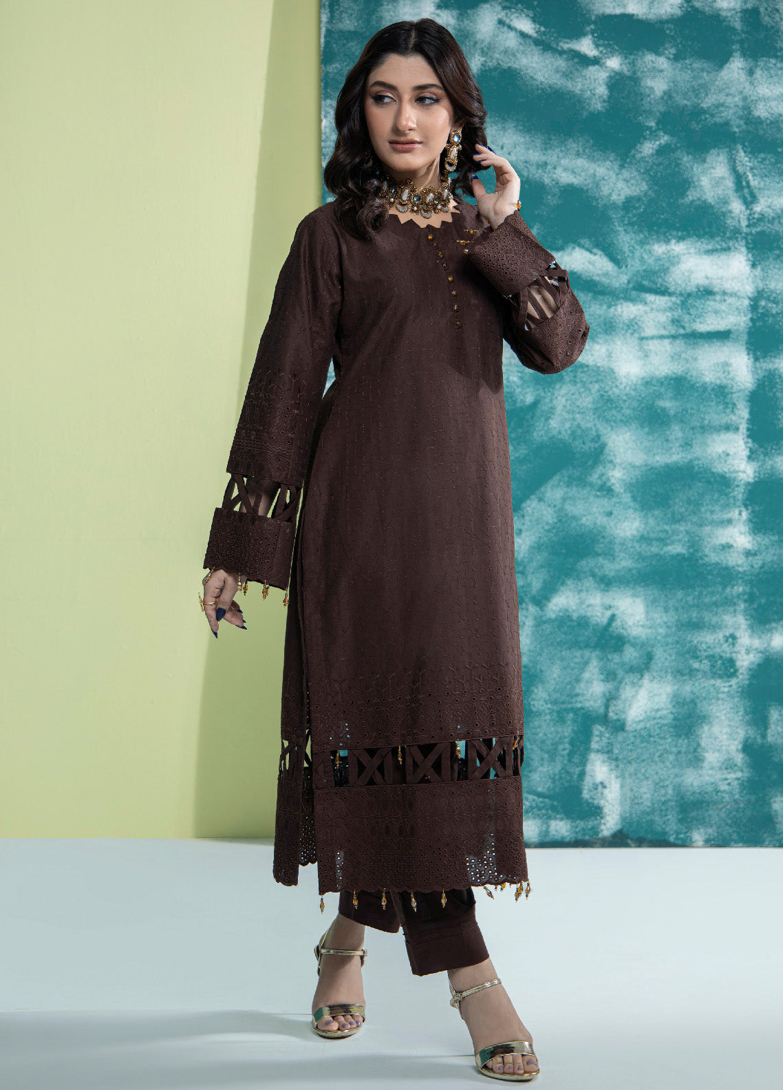 Jaza By Schick Schiffli Embroidered Cotton Shirt & Trouser Unstitched Suit S24SSEC-03 Jaza By Schick Schiffli Embroidered Cotton Shirt & Trouser Unstitched Suit S24SSEC-03