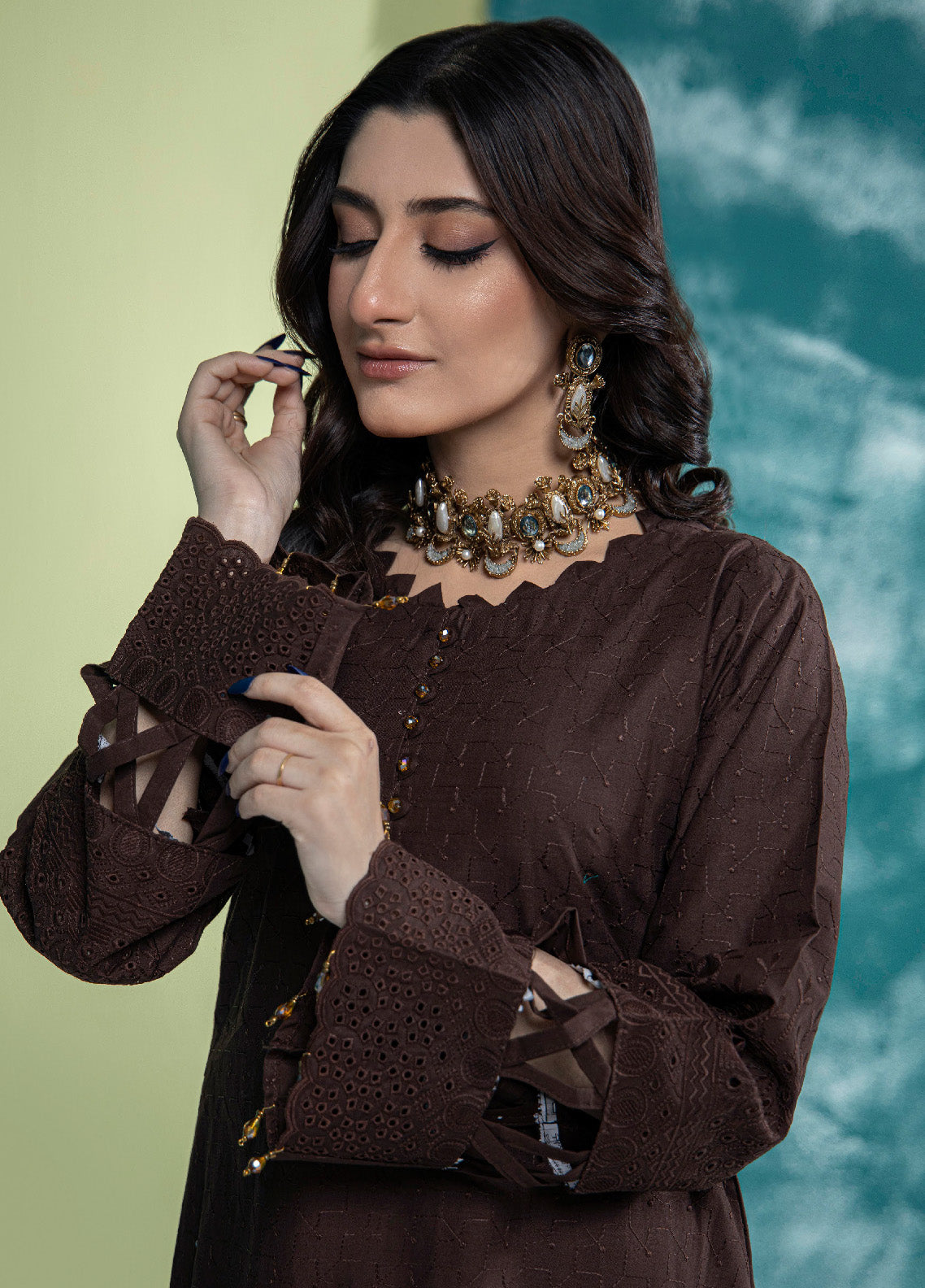 Jaza By Schick Schiffli Embroidered Cotton Shirt & Trouser Unstitched Suit S24SSEC-03 Jaza By Schick Schiffli Embroidered Cotton Shirt & Trouser Unstitched Suit S24SSEC-03