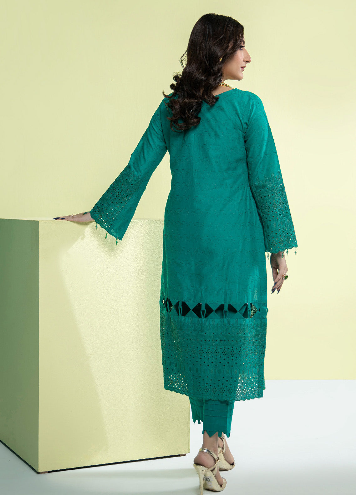 Jaza By Schick Schiffli Embroidered Cotton Shirt & Trouser Unstitched Suit S24SSEC-05 Jaza By Schick Schiffli Embroidered Cotton Shirt & Trouser Unstitched Suit S24SSEC-05