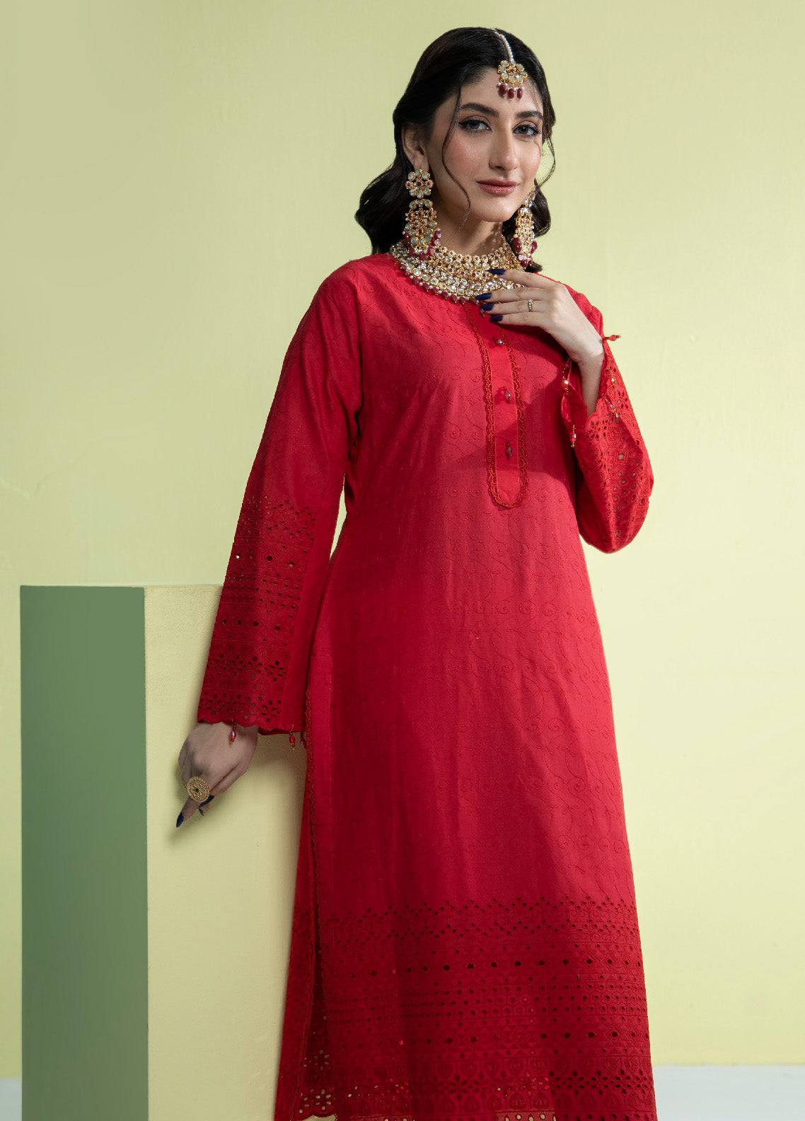 Jaza By Schick Schiffli Embroidered Cotton Shirt & Trouser Unstitched Suit S24SSEC-06 Jaza By Schick Schiffli Embroidered Cotton Shirt & Trouser Unstitched Suit S24SSEC-06