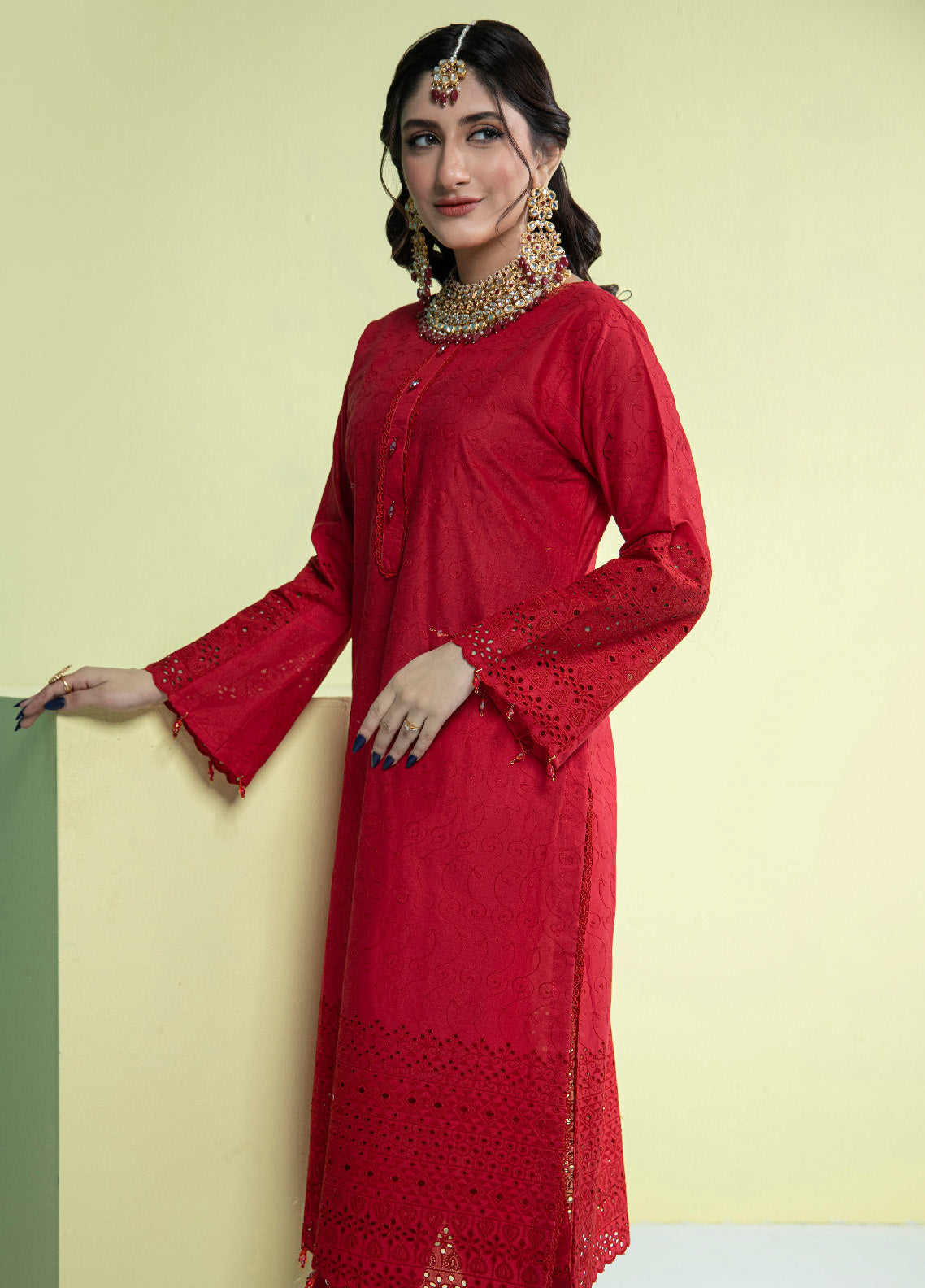 Jaza By Schick Schiffli Embroidered Cotton Shirt & Trouser Unstitched Suit S24SSEC-06 Jaza By Schick Schiffli Embroidered Cotton Shirt & Trouser Unstitched Suit S24SSEC-06