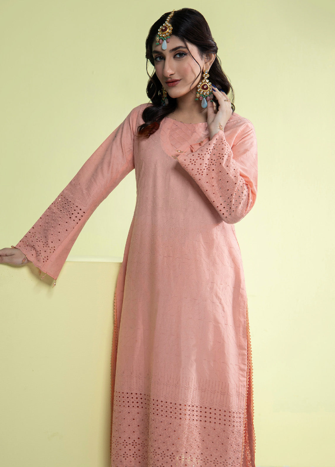 Jaza By Schick Schiffli Embroidered Cotton Shirt & Trouser Unstitched Suit S24SSEC-07 Jaza By Schick Schiffli Embroidered Cotton Shirt & Trouser Unstitched Suit S24SSEC-07