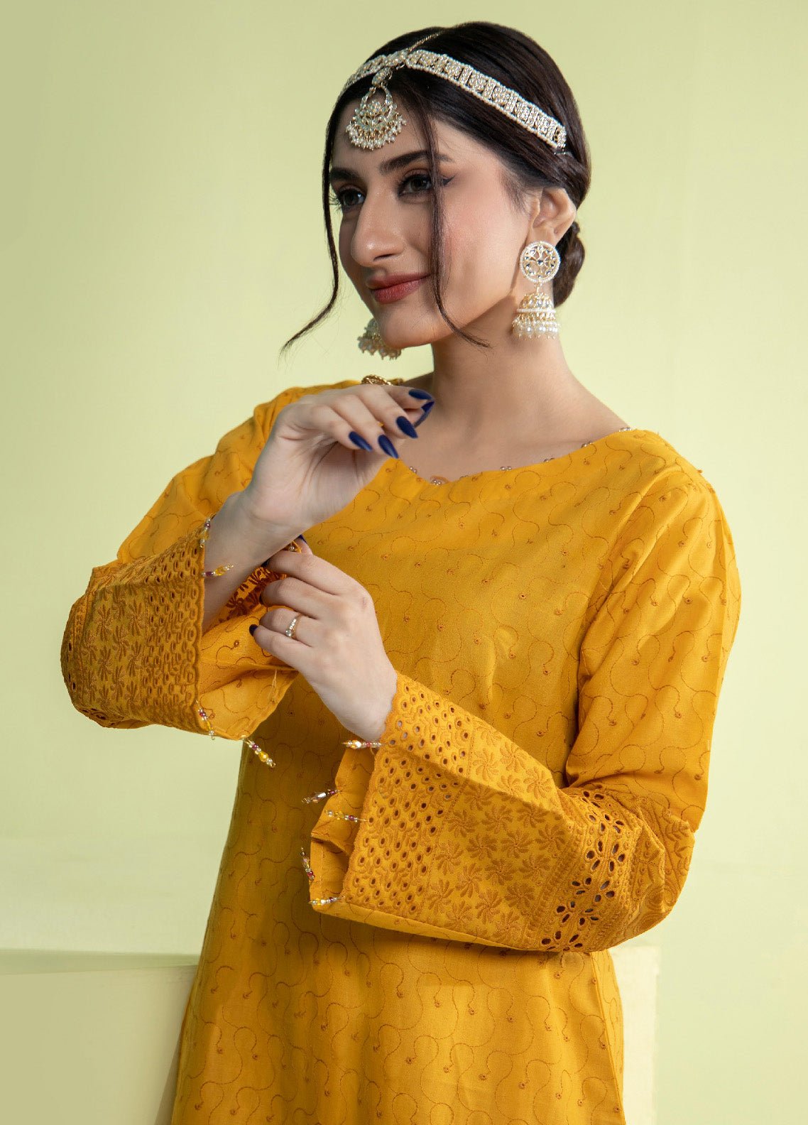 Jaza By Schick Schiffli Embroidered Cotton Shirt & Trouser Unstitched Suit S24SSEC-12 Jaza By Schick Schiffli Embroidered Cotton Shirt & Trouser Unstitched Suit S24SSEC-12