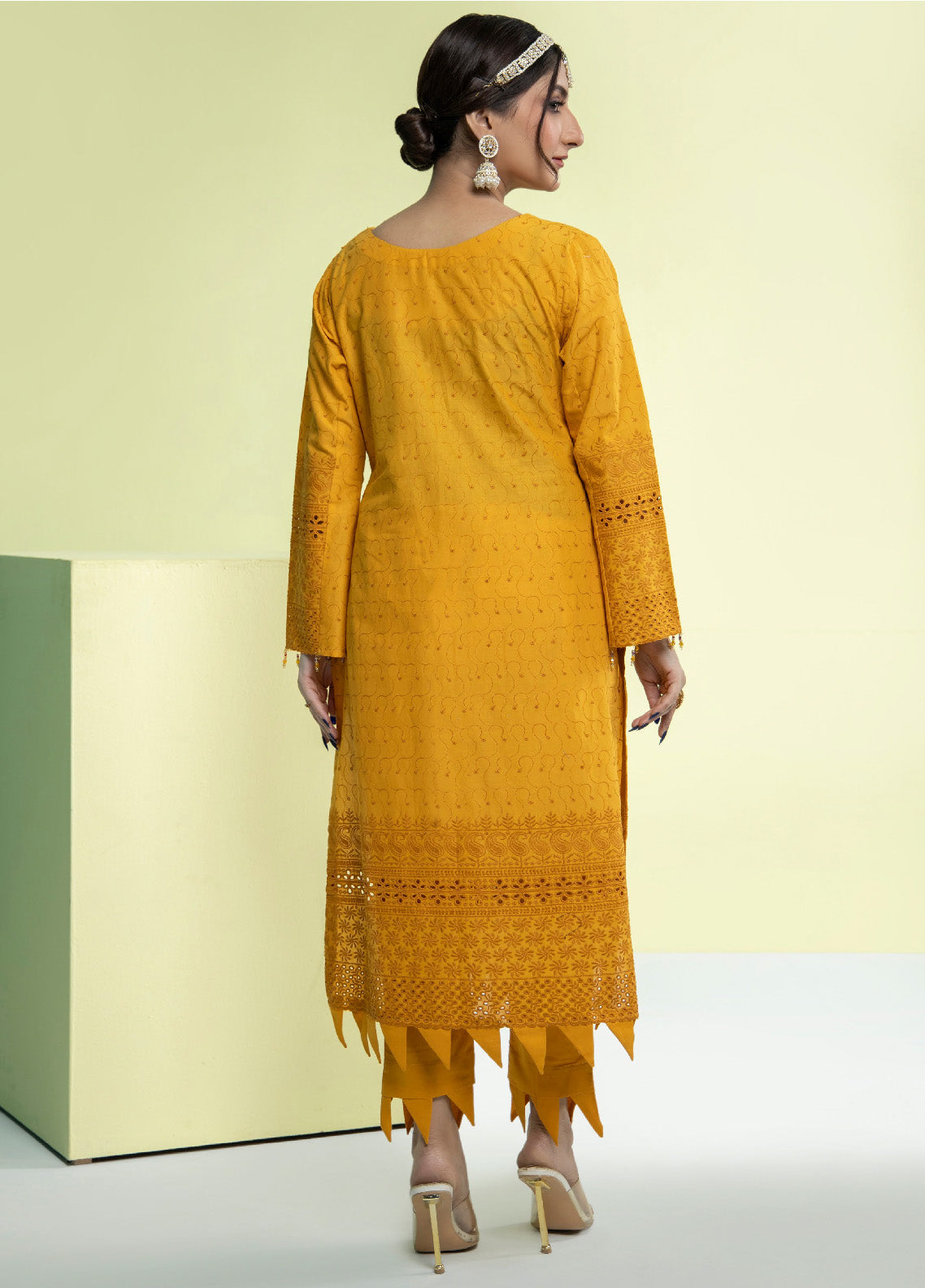 Jaza By Schick Schiffli Embroidered Cotton Shirt & Trouser Unstitched Suit S24SSEC-12 Jaza By Schick Schiffli Embroidered Cotton Shirt & Trouser Unstitched Suit S24SSEC-12