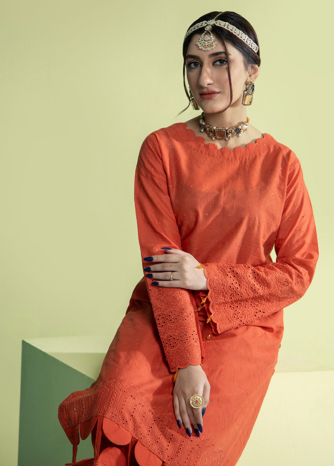 Jaza By Schick Schiffli Embroidered Cotton Shirt & Trouser Unstitched Suit S24SSEC-13 Jaza By Schick Schiffli Embroidered Cotton Shirt & Trouser Unstitched Suit S24SSEC-13