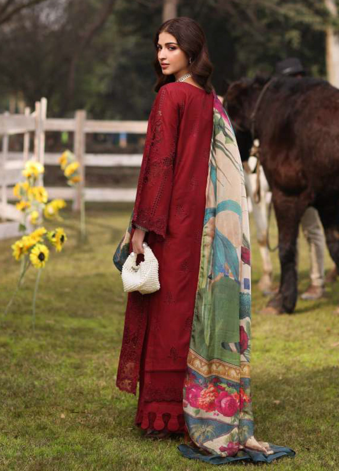 Kahf Festive Luxury Embroidered Lawn 3 Piece Unstitched Suit K24FLL-02 ALORA Kahf Festive Luxury Embroidered Lawn 3 Piece Unstitched Suit K24FLL-02 ALORA