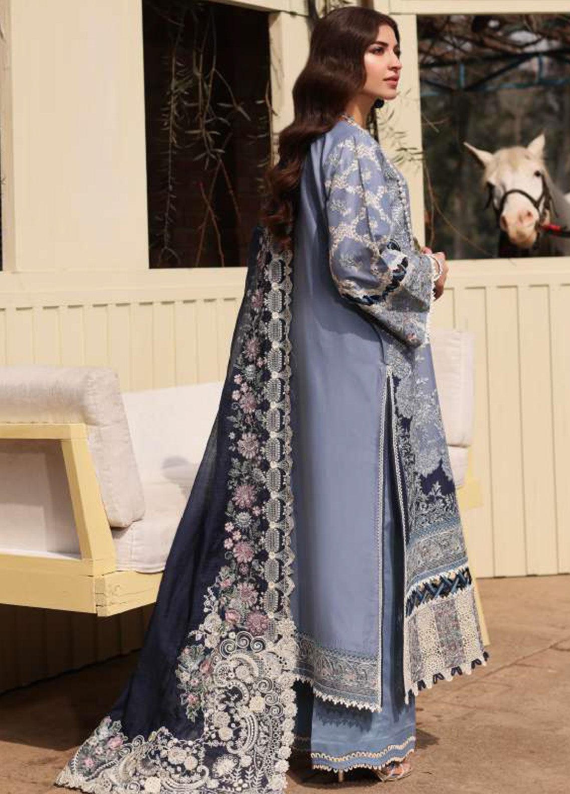 Kahf Festive Luxury Embroidered Lawn 3 Piece Unstitched Suit K24FLL-04 KINZA Kahf Festive Luxury Embroidered Lawn 3 Piece Unstitched Suit K24FLL-04 KINZA