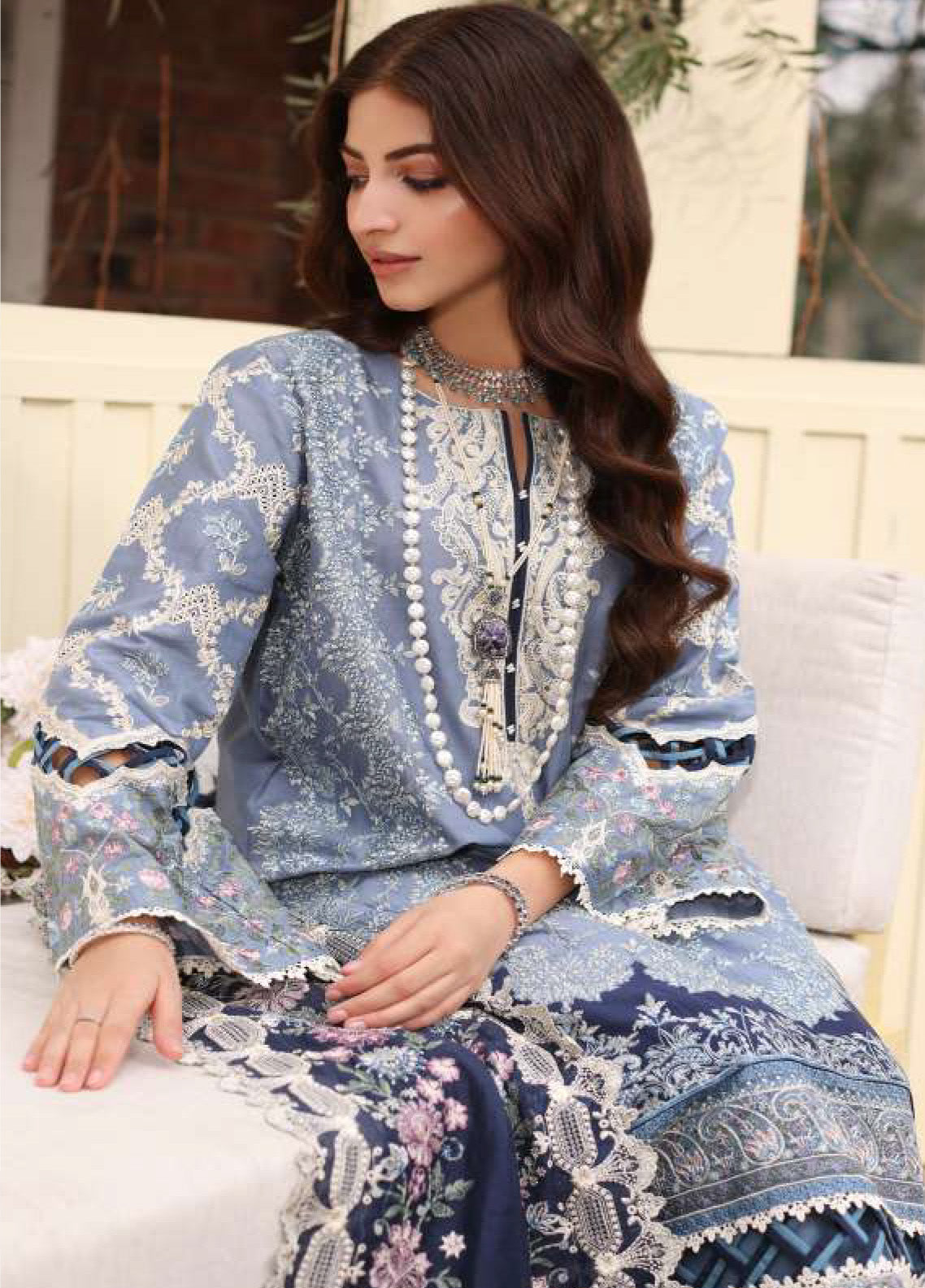 Kahf Festive Luxury Embroidered Lawn 3 Piece Unstitched Suit K24FLL-04 KINZA Kahf Festive Luxury Embroidered Lawn 3 Piece Unstitched Suit K24FLL-04 KINZA