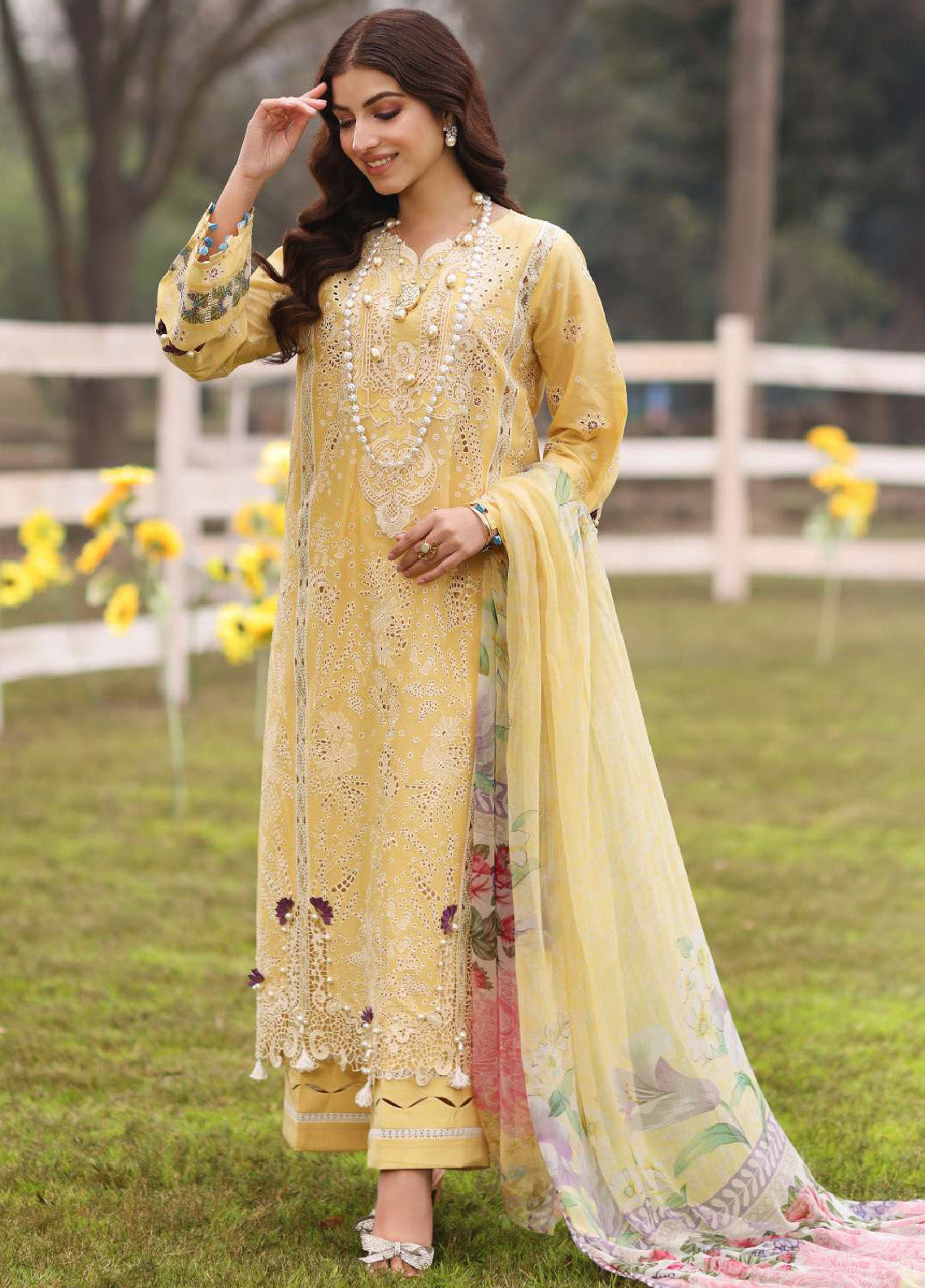 Kahf Festive Luxury Embroidered Lawn 3 Piece Unstitched Suit K24FLL-05 SAHAR Kahf Festive Luxury Embroidered Lawn 3 Piece Unstitched Suit K24FLL-05 SAHAR