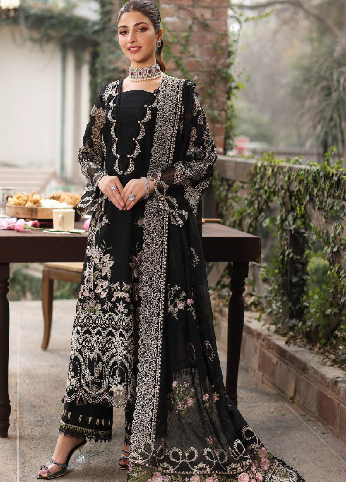 Kahf Festive Luxury Embroidered Lawn 3 Piece Unstitched Suit K24FLL-06 NOOR Kahf Festive Luxury Embroidered Lawn 3 Piece Unstitched Suit K24FLL-06 NOOR