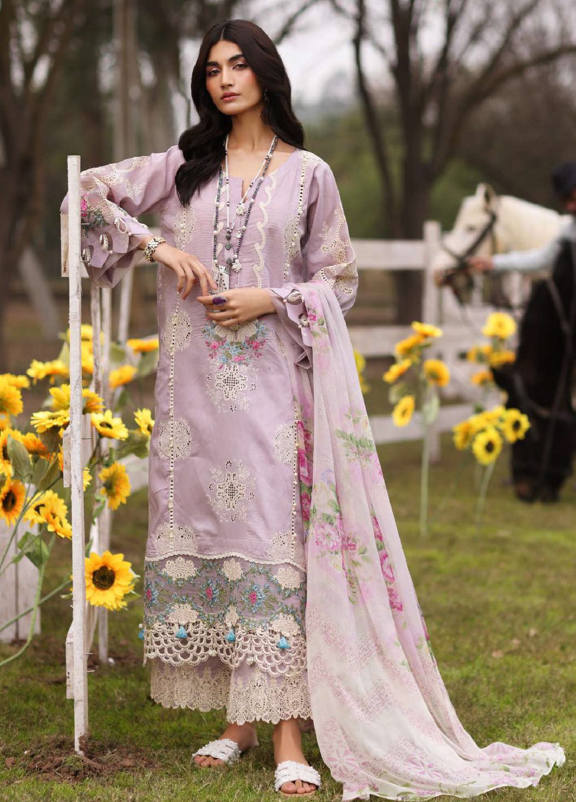 Kahf Festive Luxury Embroidered Lawn 3 Piece Unstitched Suit K24FLL-08B ELAYA Kahf Festive Luxury Embroidered Lawn 3 Piece Unstitched Suit K24FLL-08B ELAYA
