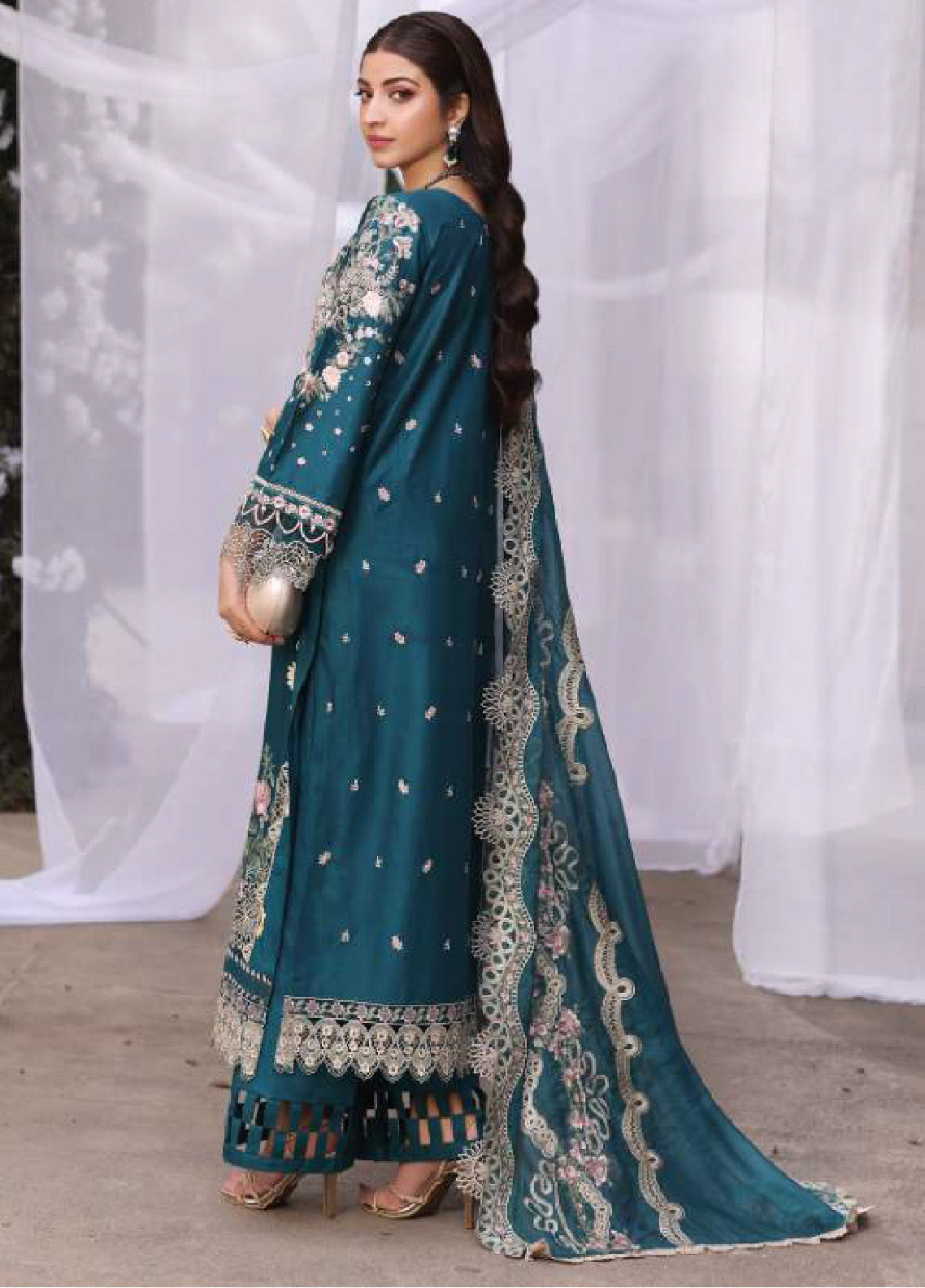 Kahf Festive Luxury Embroidered Lawn 3 Piece Unstitched Suit K24FLL-09A BANO Kahf Festive Luxury Embroidered Lawn 3 Piece Unstitched Suit K24FLL-09A BANO