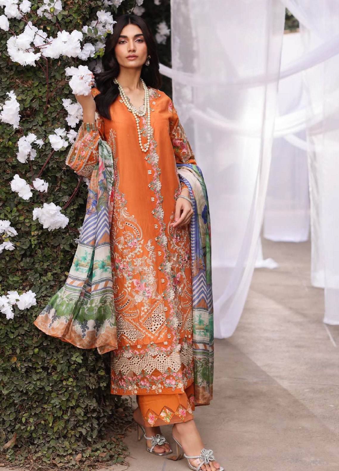 Kahf Festive Luxury Embroidered Lawn 3 Piece Unstitched Suit K24FLL-10 MAYA Kahf Festive Luxury Embroidered Lawn 3 Piece Unstitched Suit K24FLL-10 MAYA