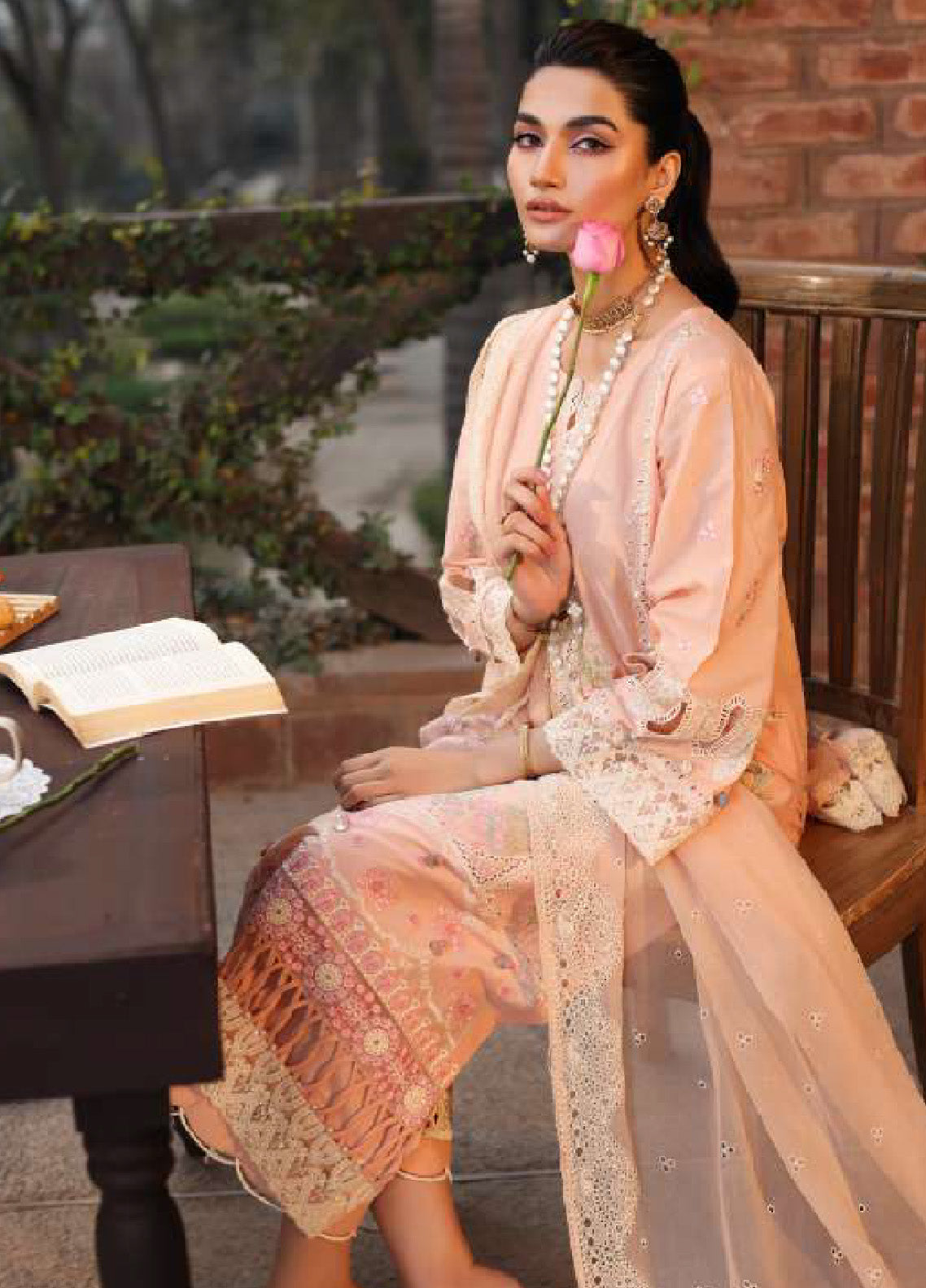 Kahf Festive Luxury Embroidered Lawn 3 Piece Unstitched Suit K24FLL-11 MAAHRU Kahf Festive Luxury Embroidered Lawn 3 Piece Unstitched Suit K24FLL-11 MAAHRU