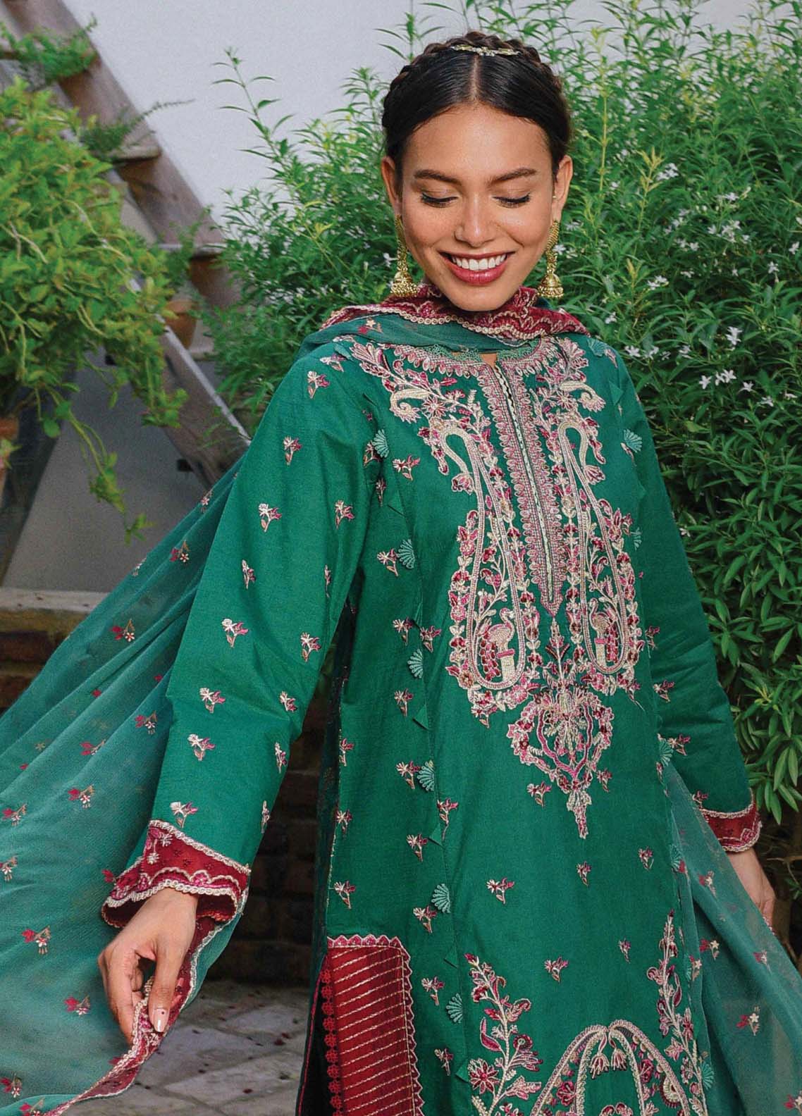 Qline By Qalamkar Embroidered Linen Unstitched 3 Piece Suit - 13 Qline By Qalamkar Embroidered Linen Unstitched 3 Piece Suit - 13