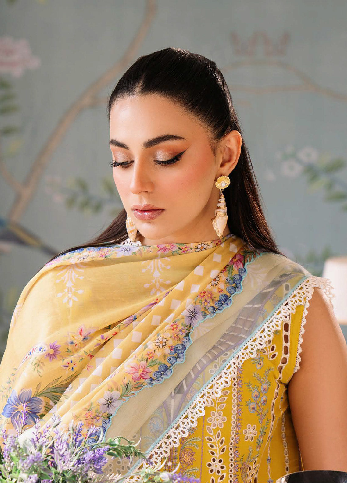 La'Hira By Bin Ilyas Embroidered Spring Lawn 3 Piece Unstitched Suit BI24LHSL-201-A La'Hira By Bin Ilyas Embroidered Spring Lawn 3 Piece Unstitched Suit BI24LHSL-201-A