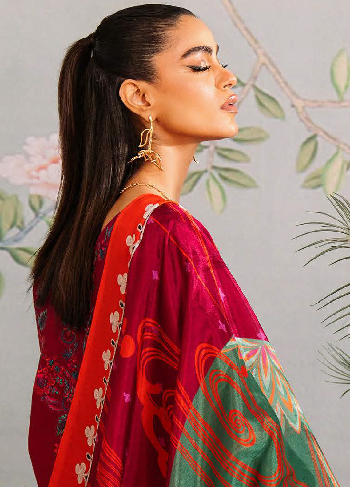 La'Hira By Bin Ilyas Embroidered Spring Lawn 3 Piece Unstitched Suit BI24LHSL-203-B La'Hira By Bin Ilyas Embroidered Spring Lawn 3 Piece Unstitched Suit BI24LHSL-203-B
