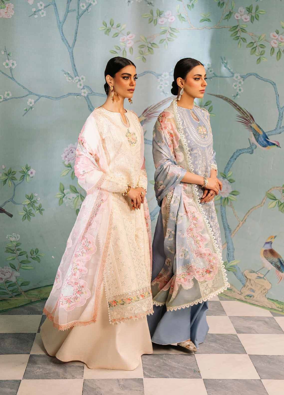 La'Hira By Bin Ilyas Embroidered Spring Lawn 3 Piece Unstitched Suit BI24LHSL-205-A La'Hira By Bin Ilyas Embroidered Spring Lawn 3 Piece Unstitched Suit BI24LHSL-205-A