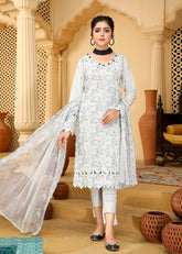 Hayaa By Humdum Embroidered Karandi Unstitched 3 Piece Suit - 08