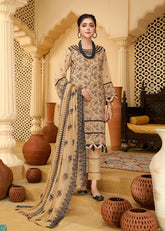 Hayaa By Humdum Embroidered Karandi Unstitched 3 Piece Suit - 07