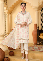 Hayaa By Humdum Embroidered Karandi Unstitched 3 Piece Suit - 06