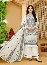 Hayaa By Humdum Embroidered Karandi Unstitched 3 Piece Suit - 02