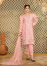 Hayaa By Humdum Embroidered Karandi Unstitched 3 Piece Suit - 09