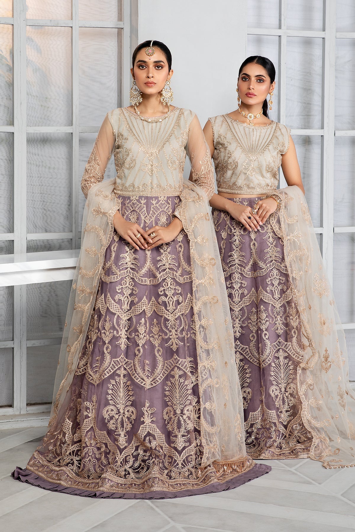 Bahaar by Zarif Embroidered Net Unstitched 3 Piece Suit - ZB 01 MAUVE Bahaar by Zarif Embroidered Net Unstitched 3 Piece Suit - ZB 01 MAUVE