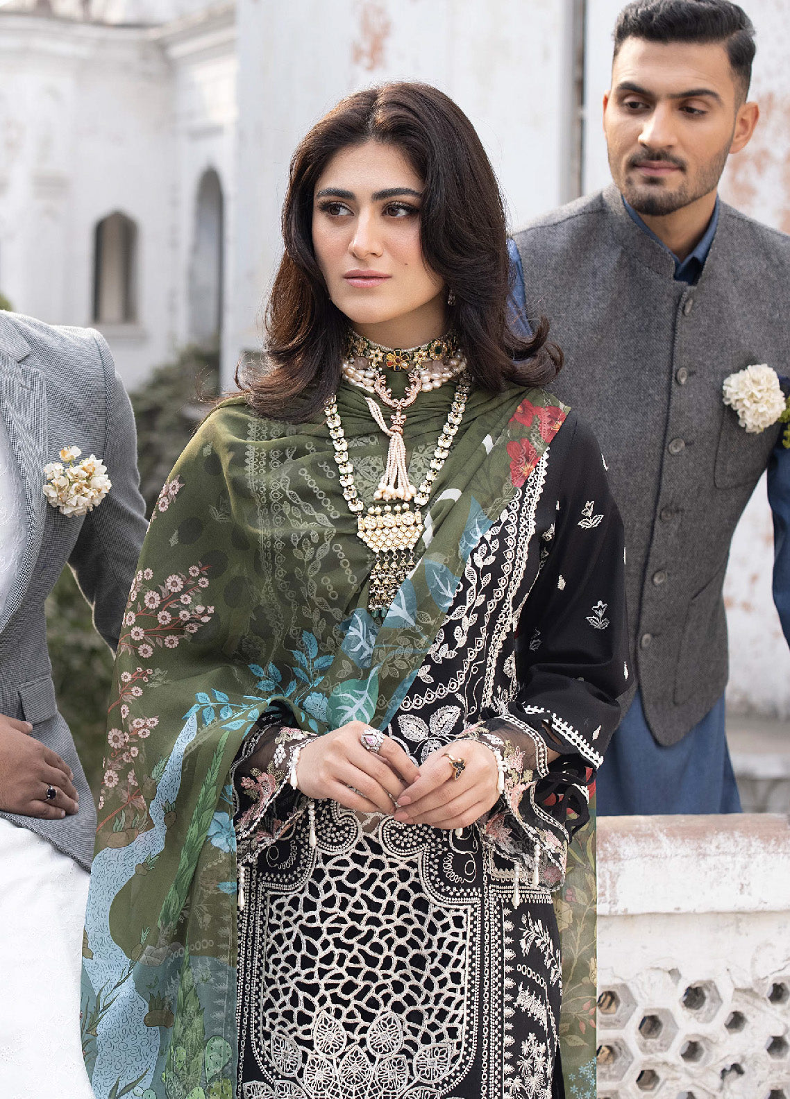 Mahrukh By Mahnur Luxury Lawn 3 Piece Unstitched Suit M24MLL-CAMELIA Mahrukh By Mahnur Luxury Lawn 3 Piece Unstitched Suit M24MLL-CAMELIA