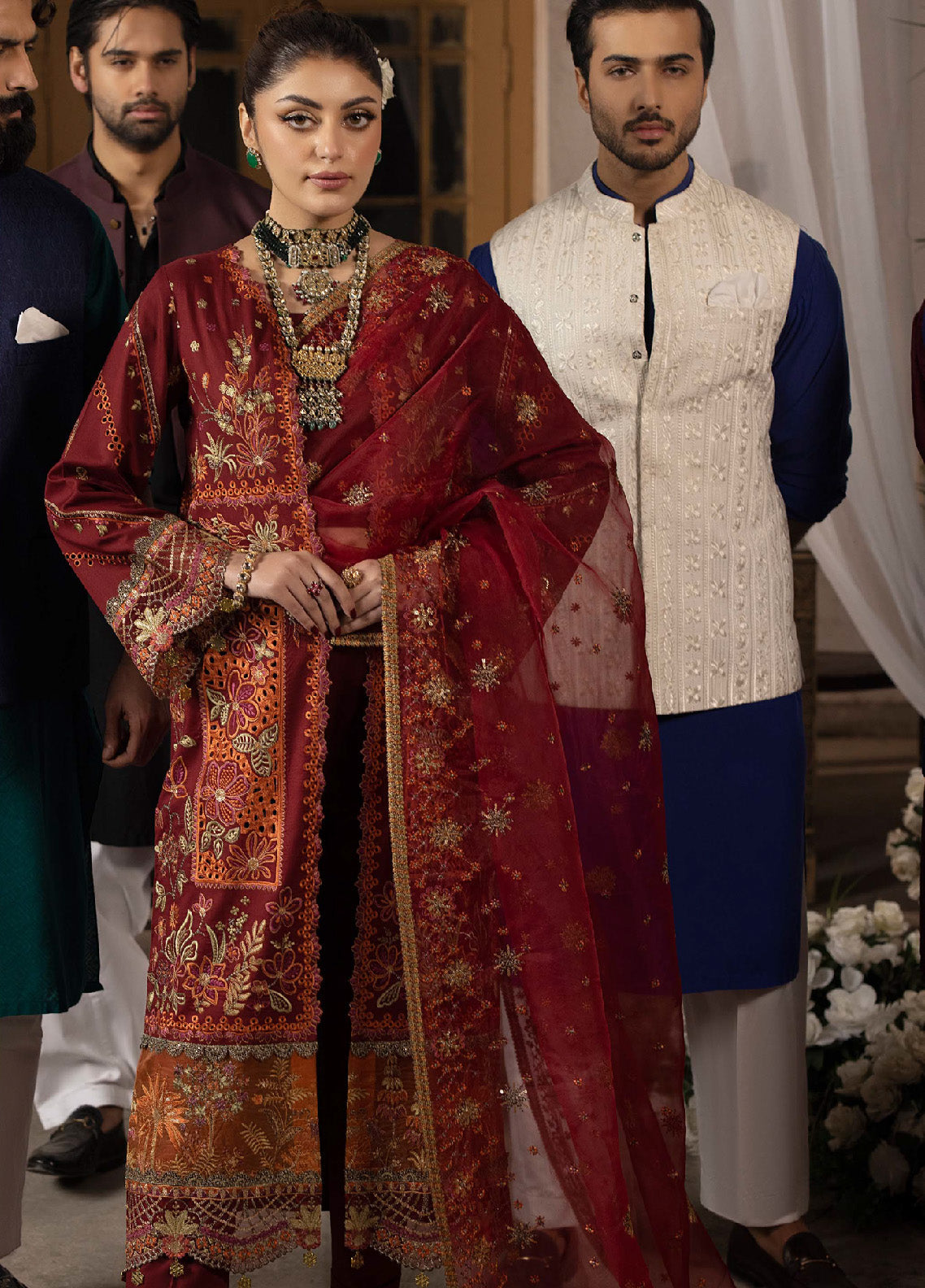 Mahrukh By Mahnur Luxury Lawn 3 Piece Unstitched Suit M24MLL-CARNATION Mahrukh By Mahnur Luxury Lawn 3 Piece Unstitched Suit M24MLL-CARNATION