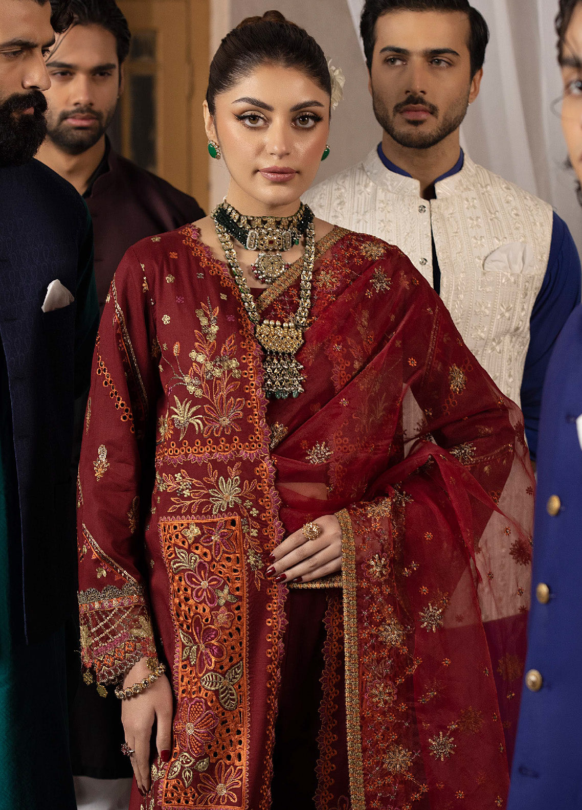 Mahrukh By Mahnur Luxury Lawn 3 Piece Unstitched Suit M24MLL-CARNATION Mahrukh By Mahnur Luxury Lawn 3 Piece Unstitched Suit M24MLL-CARNATION