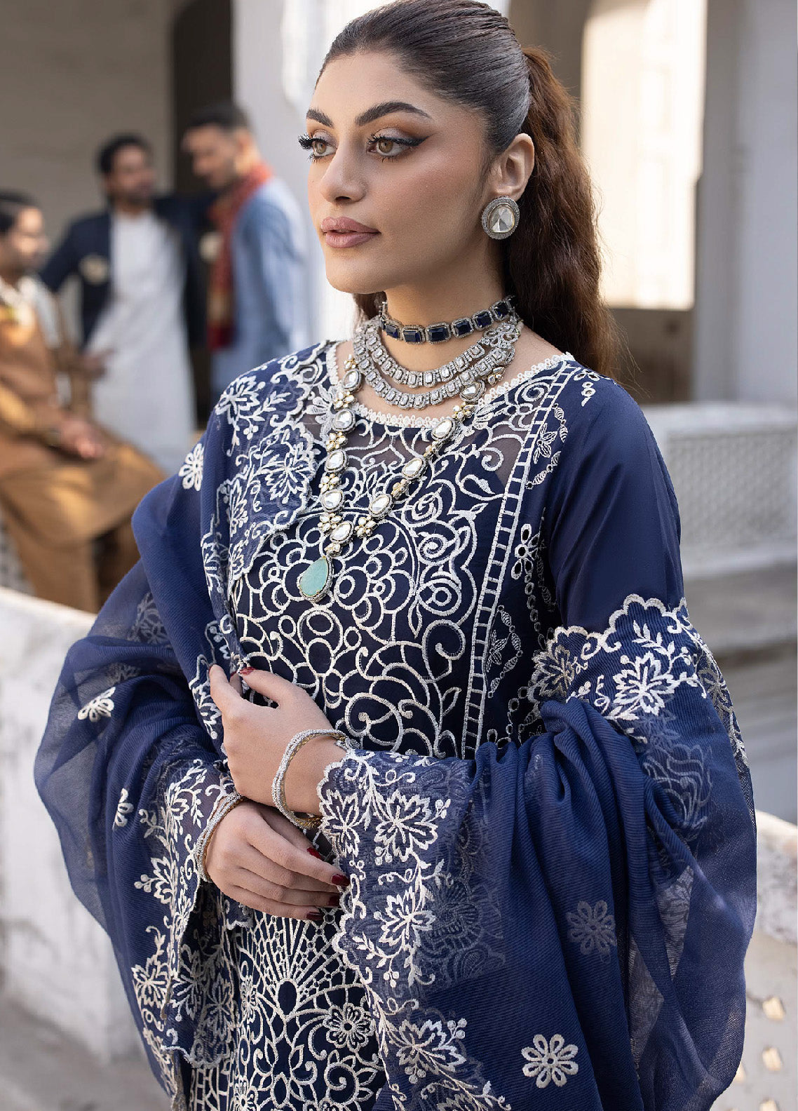 Mahrukh By Mahnur Luxury Lawn 3 Piece Unstitched Suit M24MLL-DUSK Mahrukh By Mahnur Luxury Lawn 3 Piece Unstitched Suit M24MLL-DUSK