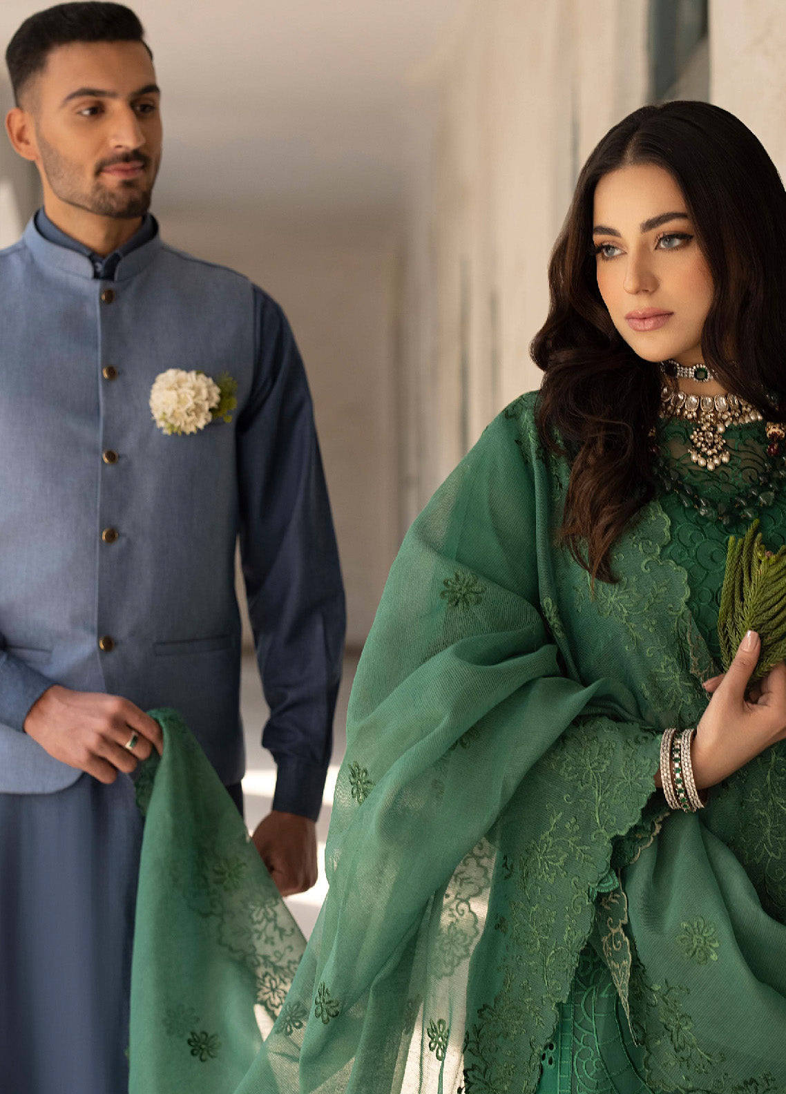 Mahrukh By Mahnur Luxury Lawn 3 Piece Unstitched Suit M24MLL-EMERALD Mahrukh By Mahnur Luxury Lawn 3 Piece Unstitched Suit M24MLL-EMERALD