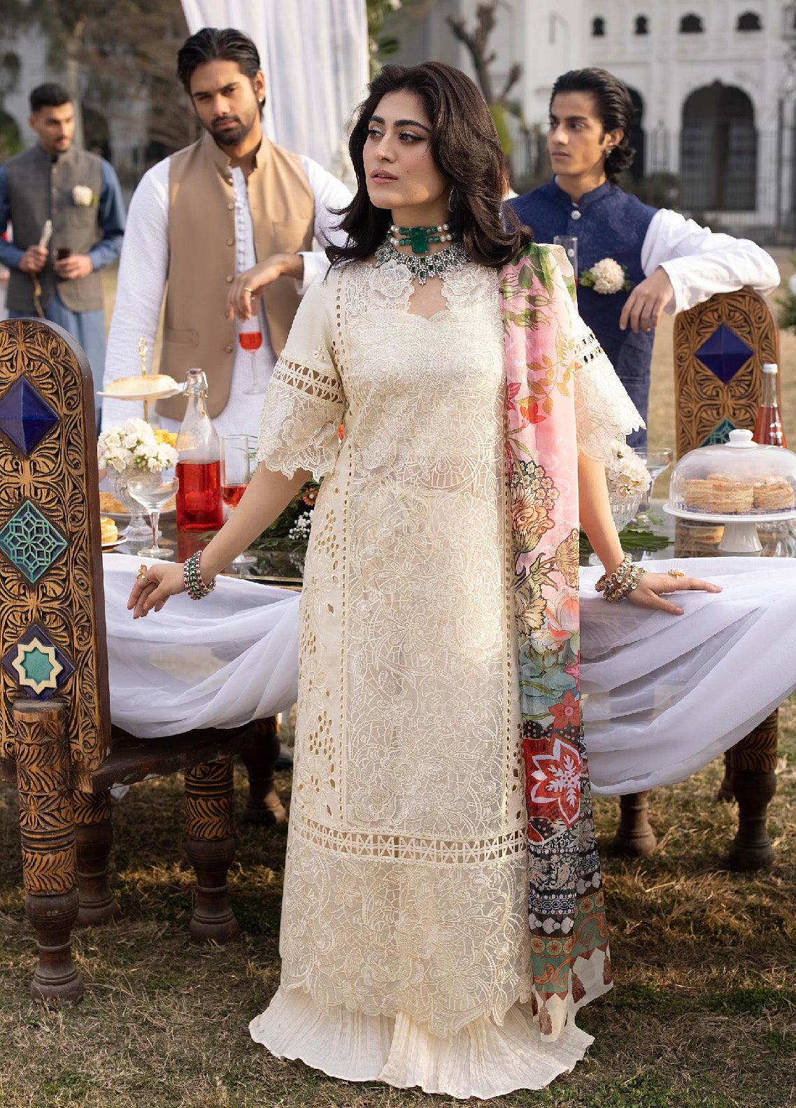 Mahrukh By Mahnur Luxury Lawn 3 Piece Unstitched Suit M24MLL-OPAL Mahrukh By Mahnur Luxury Lawn 3 Piece Unstitched Suit M24MLL-OPAL